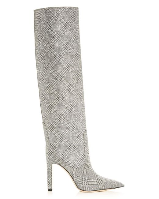 Jimmy Choo Mavis 100 Silver Prince Of Stars Glitter Knee High Boots in Metallic - Save 43% - Lyst