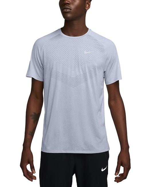Nike Blue Stride Reflective Running Tee for men