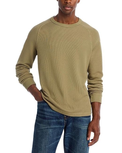 Madewell Green Textured Long Sleeve Tee for men