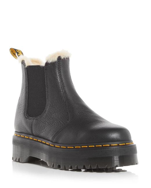 quad fur lined platform boots