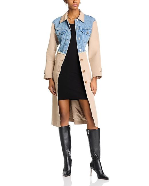 Steve Madden Multicolor Soraya Mixed Media Coat