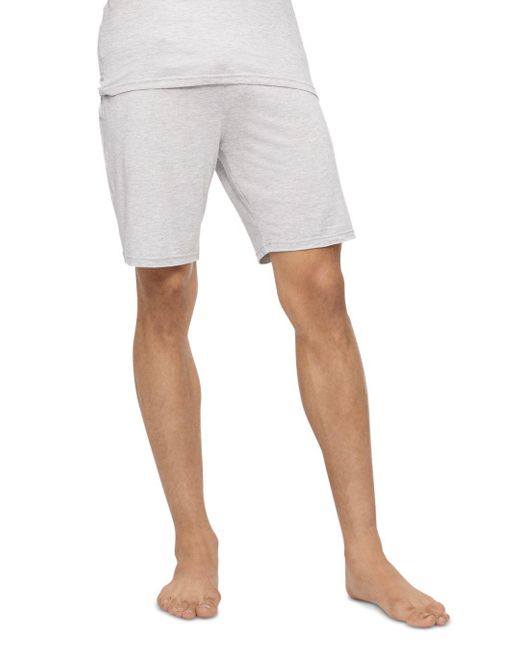 Calvin Klein Synthetic Ultra Soft Modern Lounge Sleep Shorts In Grey Heather Grey For Men Lyst