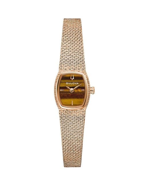 Bulova Metallic Classic Goddess Of Time Watch, 21.5Mm X 17Mmm