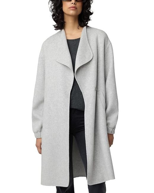 SOIA & KYO Gray Suzie Martingale Coat