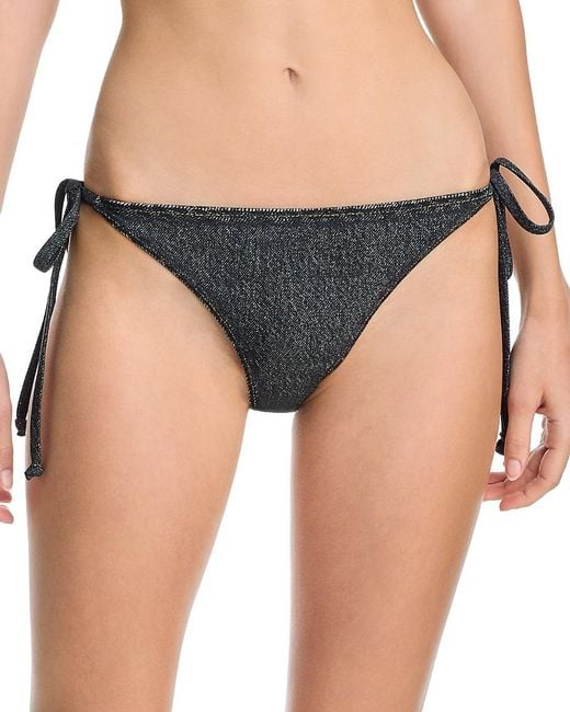 Rag & Bone Black Rb Miramar Triangle String Bikini Bottom