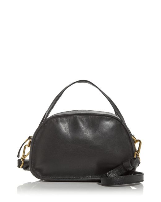 Madewell The Sydney Zip Top Leather Crossbody in Black Lyst