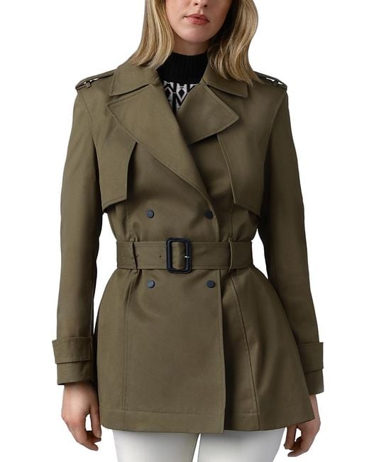 Mackage Green Adva Mid-Length Belted Trench Coat