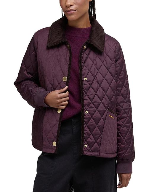 Barbour Purple Marla Quilted Jacket