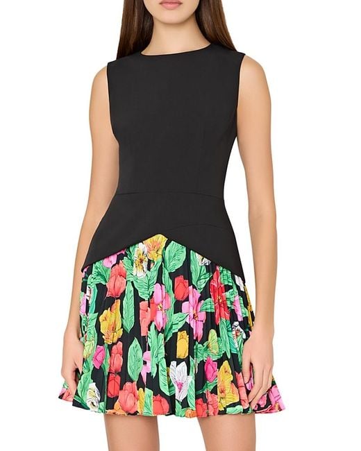 MILLY Blue Haddy Tulip Rosette Dress