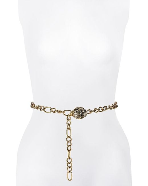 Kurt Geiger White Eagle Head Chain Belt