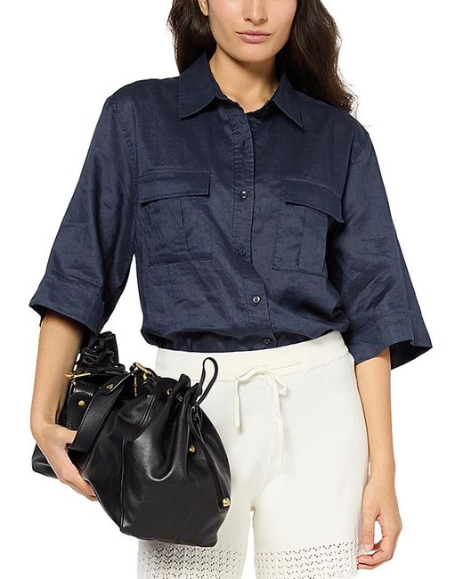 Gerard Darel Blue Udaline Blouse