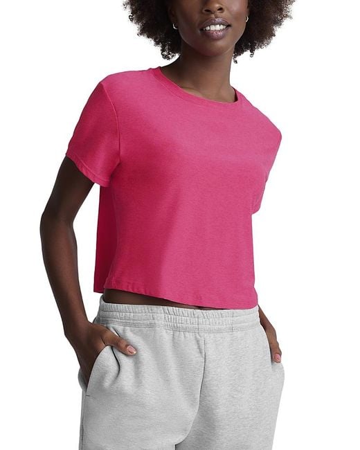 Beyond Yoga Red Featherweight Tee