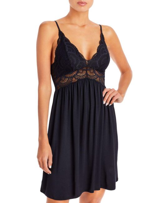 Eberjey Mariana Lace Chemise in Black - Lyst