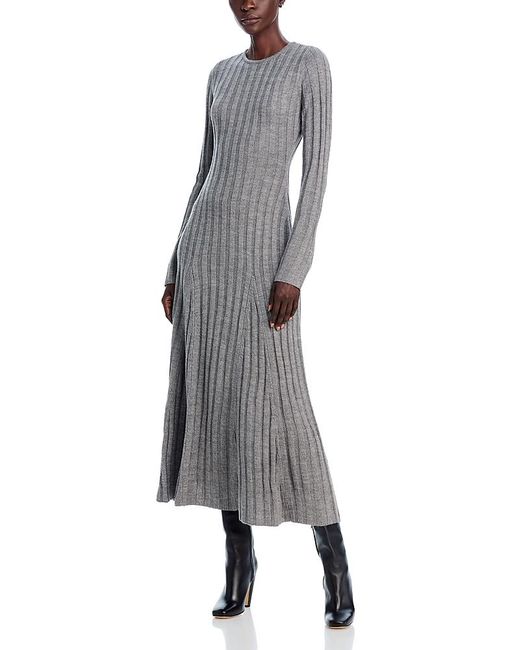 French Connection Gray Babysoft Fit And Flare Dress