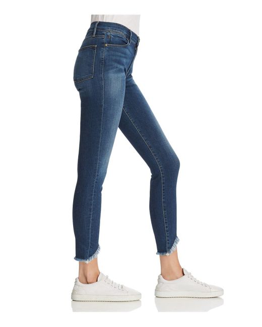 Lyst - Frame Le High Skinny Triangle Hem Jeans In Sulham in Blue