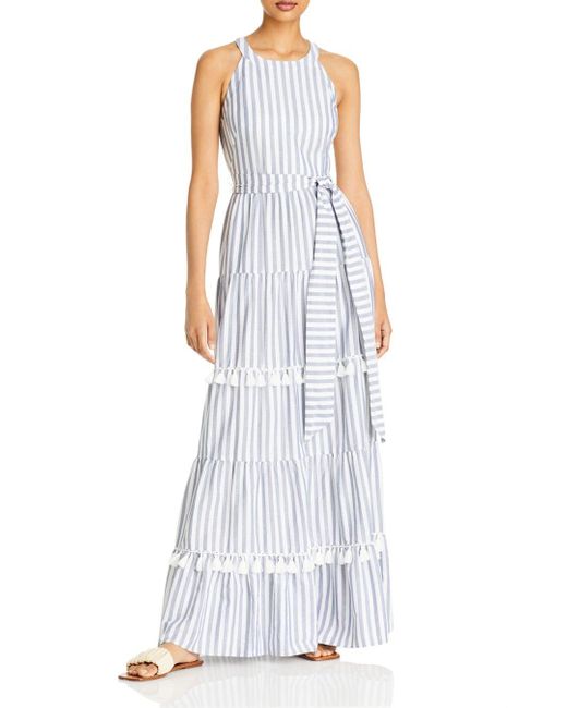 Eliza J Synthetic Striped Tassel Trim 