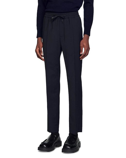 Sandro Blue New Alpha Drawstring Pants for men
