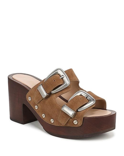Veronica Beard Brown Halifax 2 Studded Platform Sandals