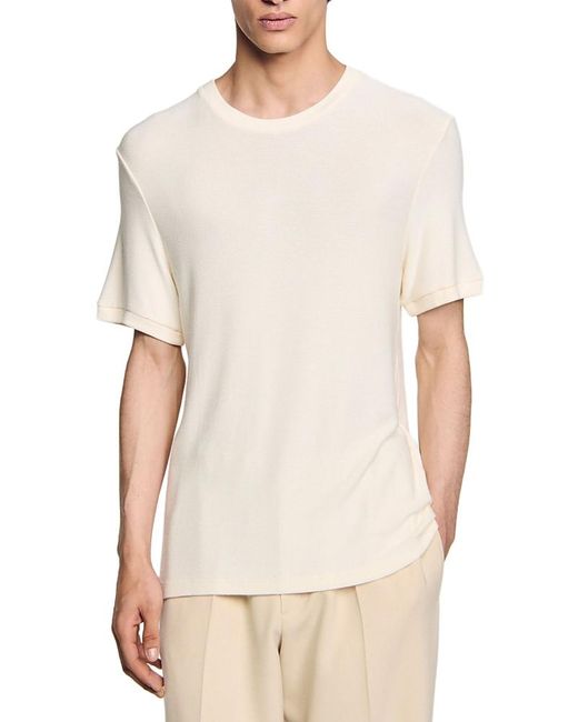 Sandro White Crewneck Tee for men