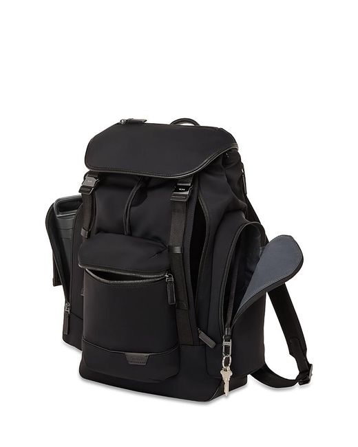 Tumi Black Griffen Flap Backpack for men