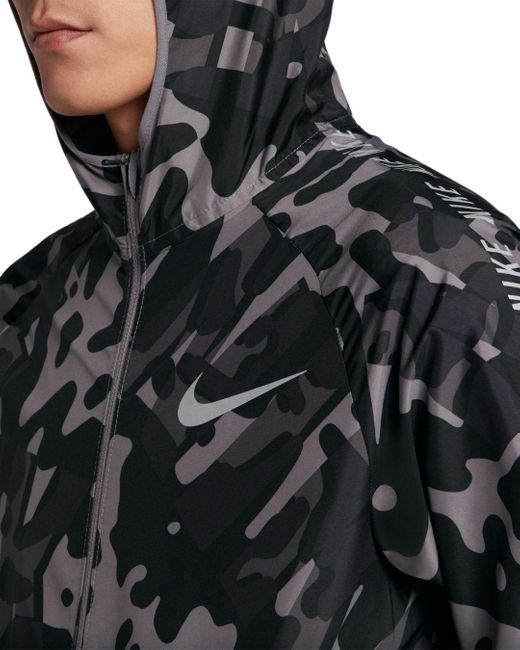 Nike Camo Jacket In Black 929423-010 in Black for Men - Lyst