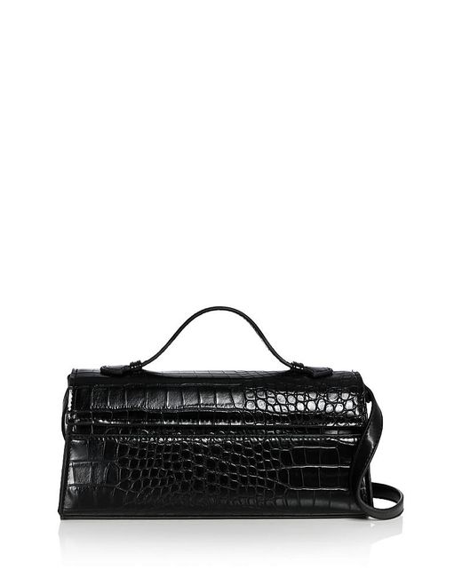 Aqua Black East West Top Handle Bag