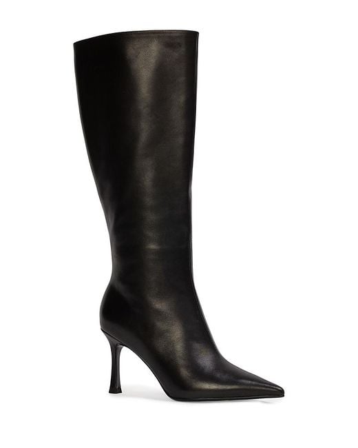 Black Suede Studio Black Pointed Boots