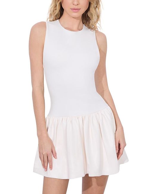 Alice + Olivia Women's White Ella Combo Faux Leather Sleeveless Dress -  www.rajagirimanappuram.com