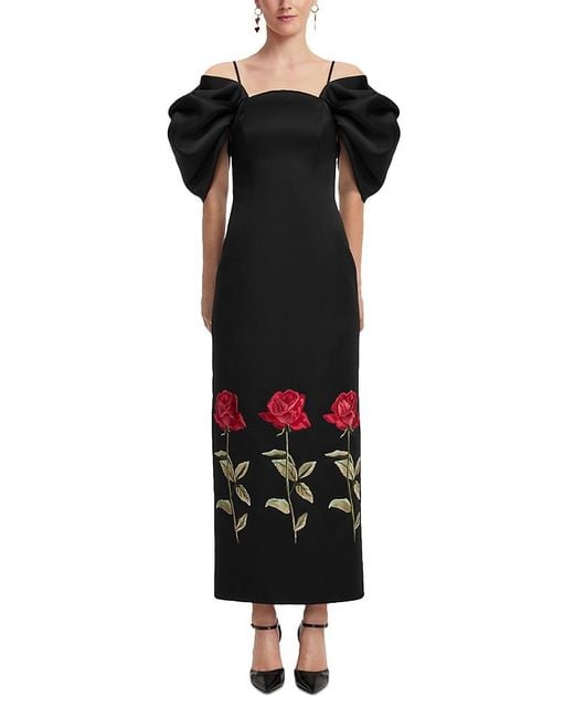 leo lin dresses Fallon Appliqu Floral Mini Dress