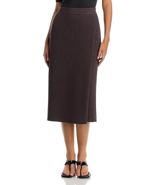 Sioni Black Faux Wrap Skirt