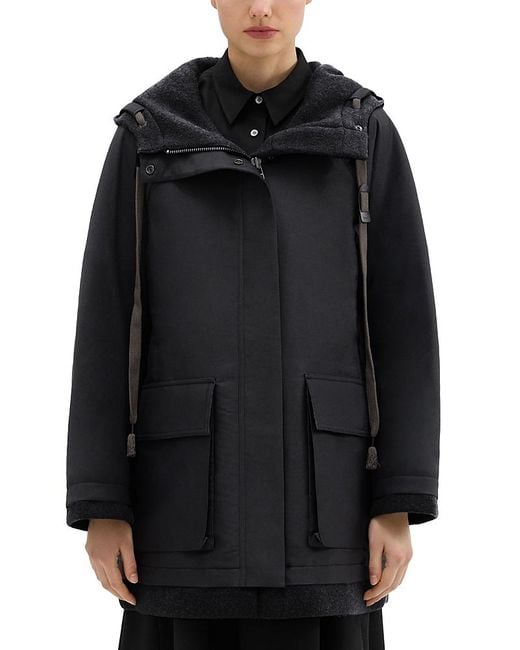 Theory Black Cyber Wool Jacket