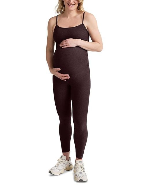 Beyond Yoga Red Spacedye Uplevel Maternity Jumpsuit