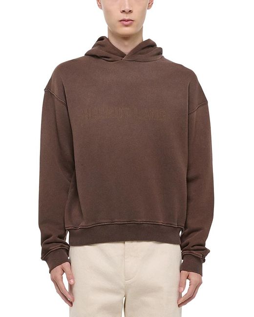 Helmut Lang Brown Lazer Studio Hoodie for men