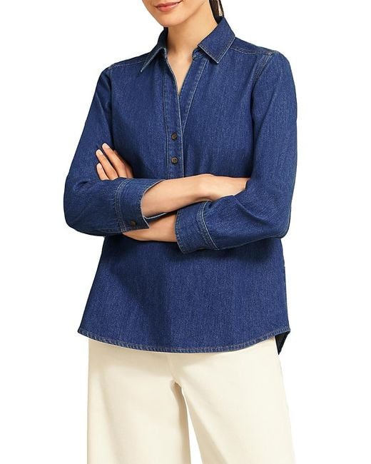 Hobbs Blue Elena Blouse