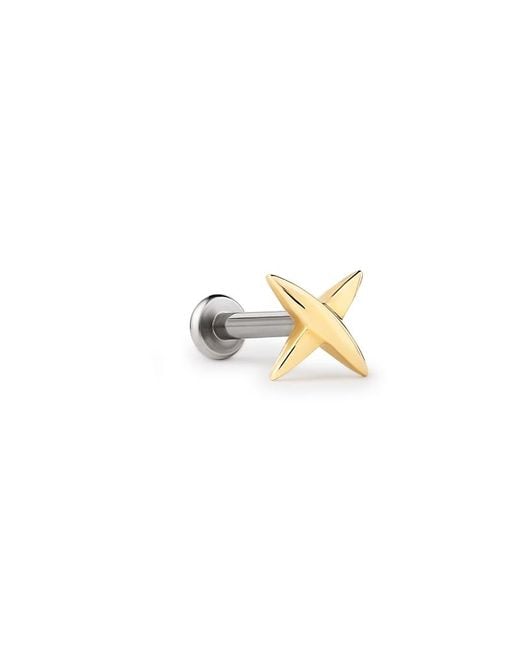 Ana Luisa Metallic Solid X Flatback Single Stud