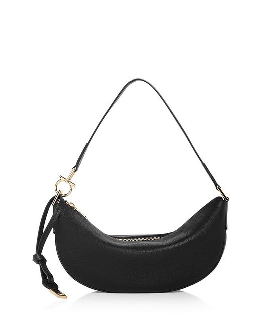ショルダーバッグ・ポシェット SALVATORE FERRAGAMO BLACK LEATHER MEDIUM SMILE SHOULDER BAG Ferragamo Smile Leather Shoulder Bag in Black | Lyst