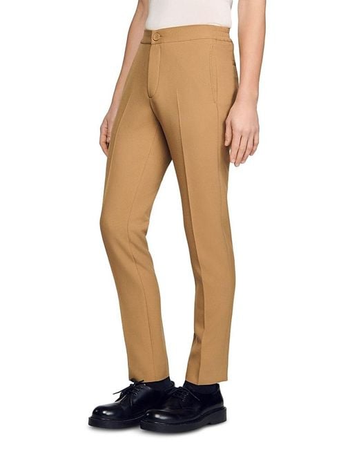 Sandro Natural Jersey Pants for men