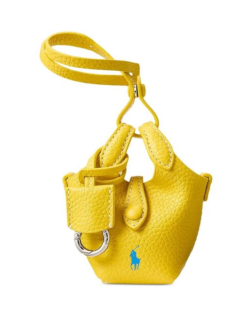 Polo Ralph Lauren Women's Yellow Polo Play Leather Bag Charm