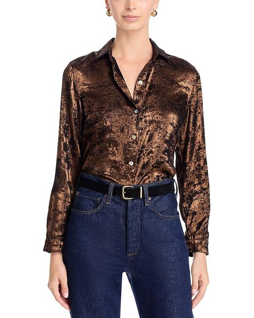 Bella Dahl Blue Shimmer Shirt
