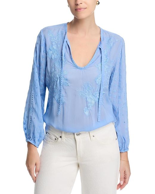 Johnny Was Blue Cinthya Blouse
