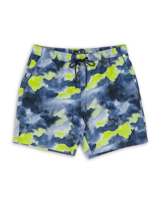 Psycho Bunny Meyer Printed Swim Trunks in Blue for Men Lyst