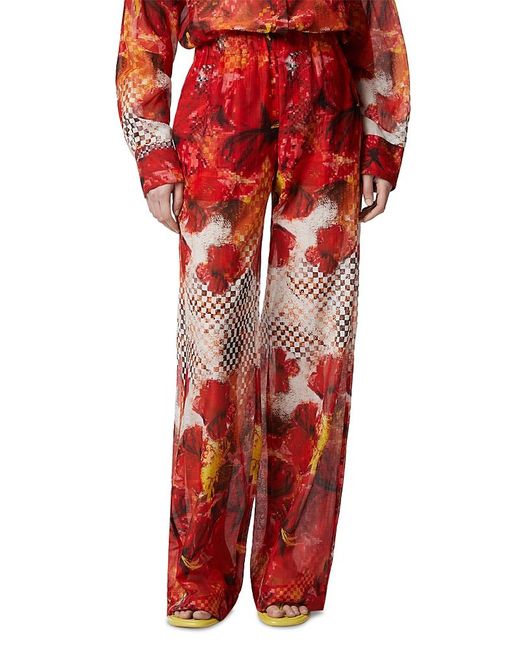 パンツ PINKO Women Straight Pants 104993 A2GZN53 Red PINKO Tailored Trousers | Red | FARFETCH