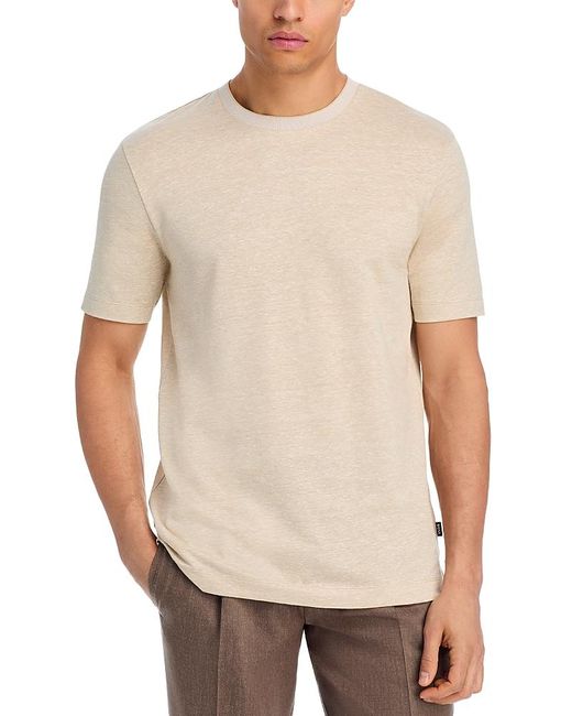 Boss Natural Thompson Short Sleeve Heathered Tee for men