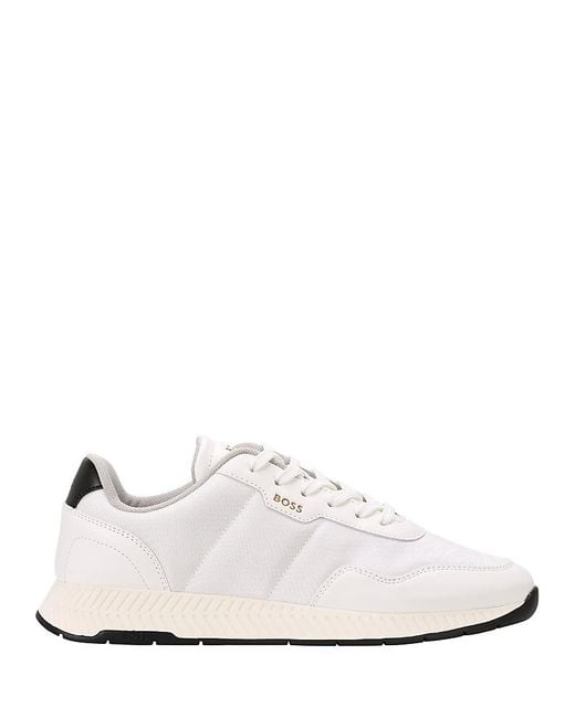 Boss White Titanium Running Shoes for men