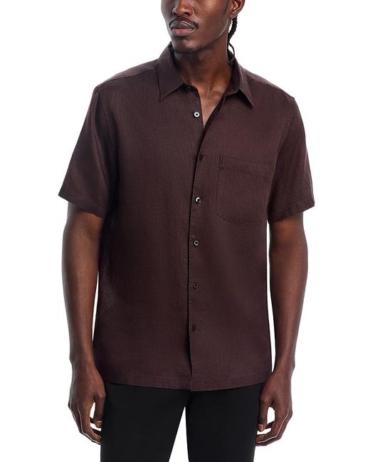 Theory Purple Irving Short-Sleeve Shirt for men