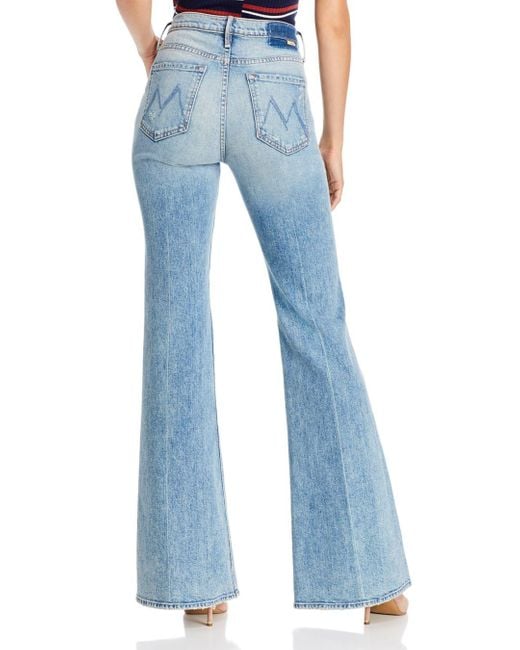 Mother The Doozy High Rise Flared Jeans In 15 Minutes Of Fame In Blue Lyst