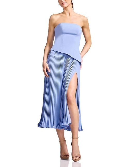 dress the population blue dress Brooks Dress XS / Electric Blue M
