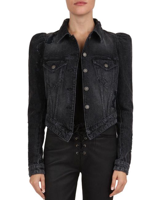 The Kooples Puff-sleeve Distressed 