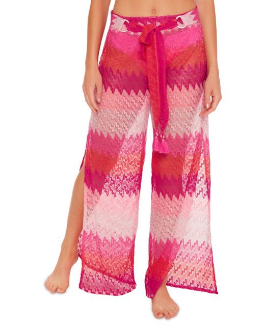 Trina Turk Cascade Crochet Swim Cover Up Pants in Pink Lyst