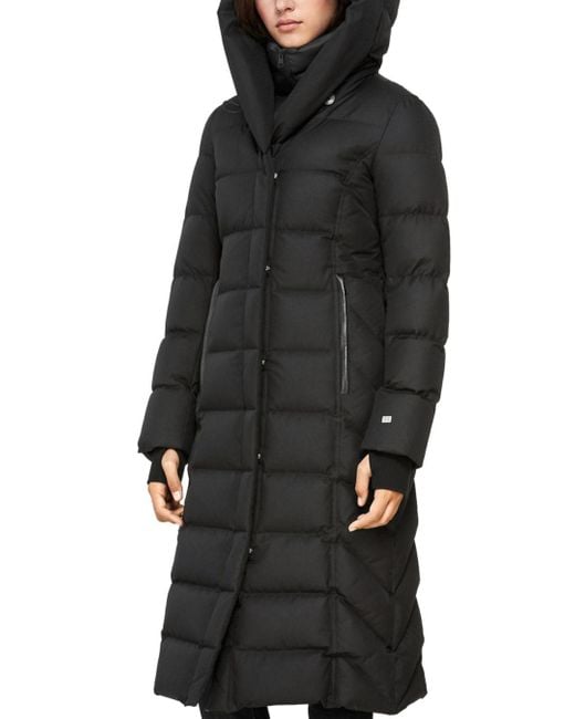 SOIA & KYO Fleece Talyse Maxi Down Coat in Black - Lyst